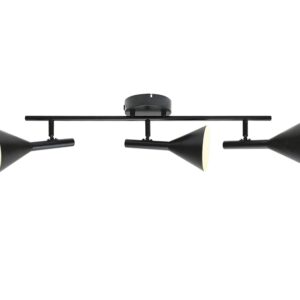 Kelvis 3-spot loftlampe, sort