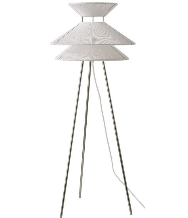 Kiku gulvlampe, hvid/stål