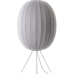 Knit-Wit 65 High Oval Gulvlampe Medium Silver - Made by Hand