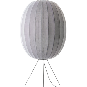 Knit-Wit 65 High Oval Gulvlampe Medium Silver - Made by Hand