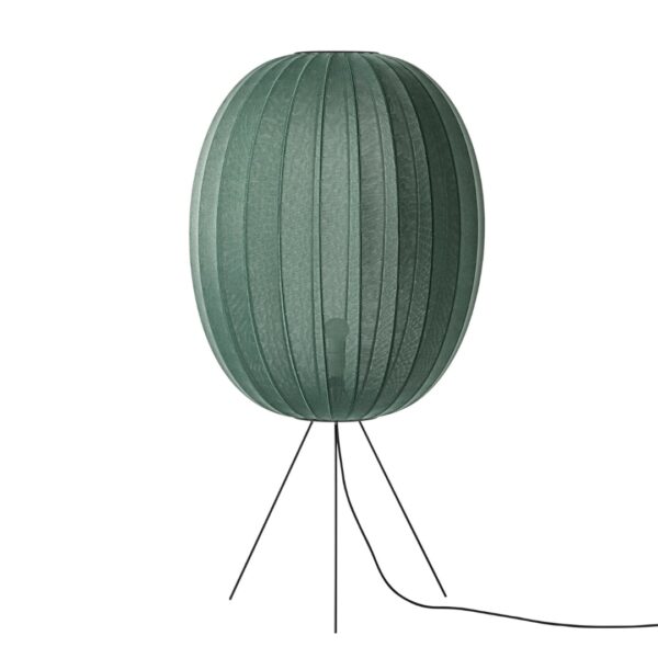 Knit-Wit Ø65 Round Gulvlampe Tweed Green - Made by Hand