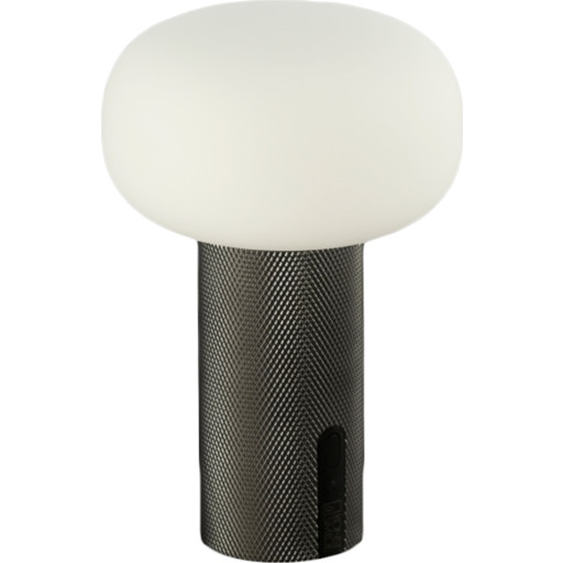 Konstsmide Antibes Mini genopladelig bordlampe, nikkel