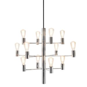 Krona Manola 12 Lysekrone Krom - Udstillingsmodel - Herstal