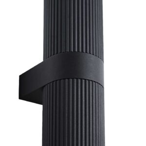 Kyklop Ripple Maxi udendørs væglampe, sort