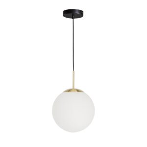 LAFORMA Mahala loftlampe - hvid glas og messing stål