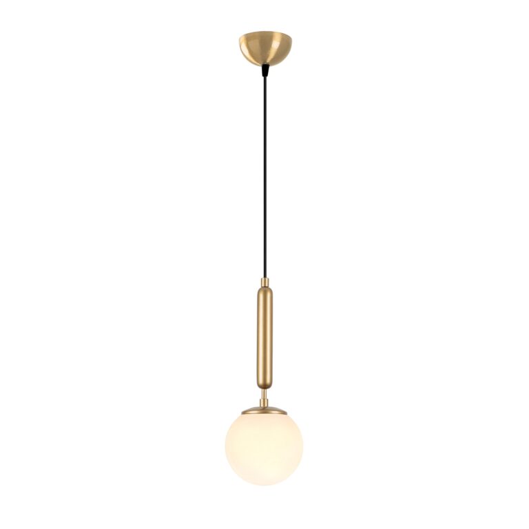 LUMI Almada loftlampe - glas og guld metal
