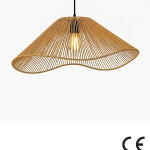 LUMI BK086 loftlampe, justerbar højde - orange raffia