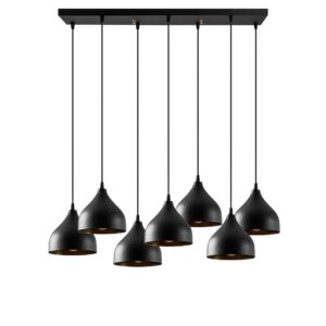 LUMI Bourges loftlampe - sort metal