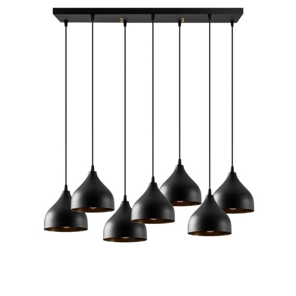 LUMI Bourges loftlampe - sort metal