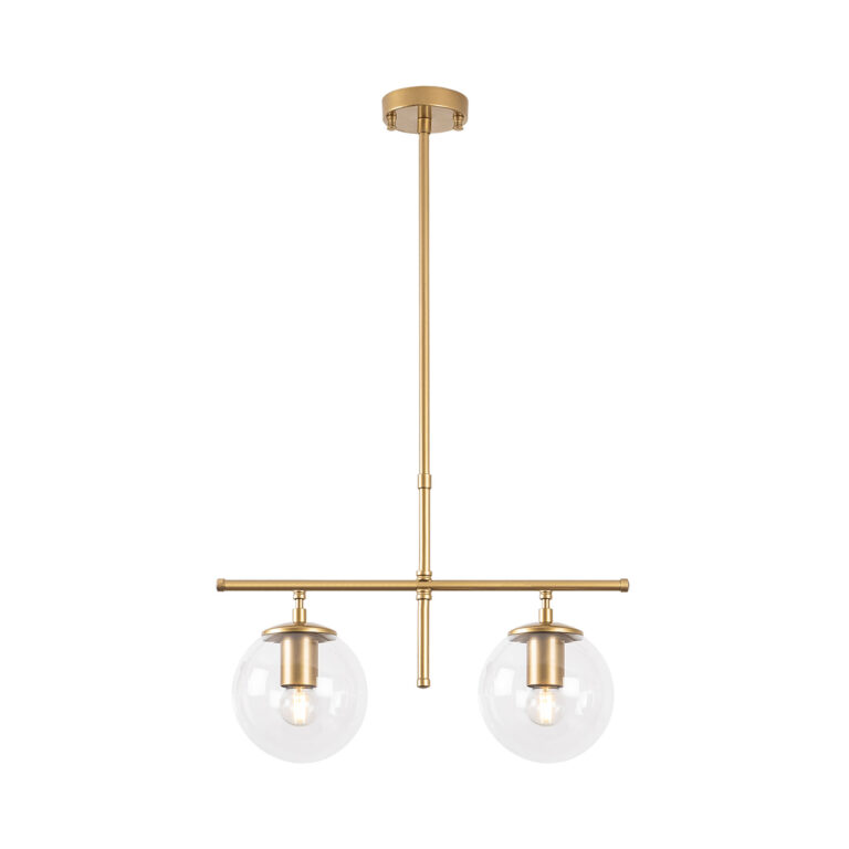 LUMI Canaveses loftlampe - glas og guldfarvet metal