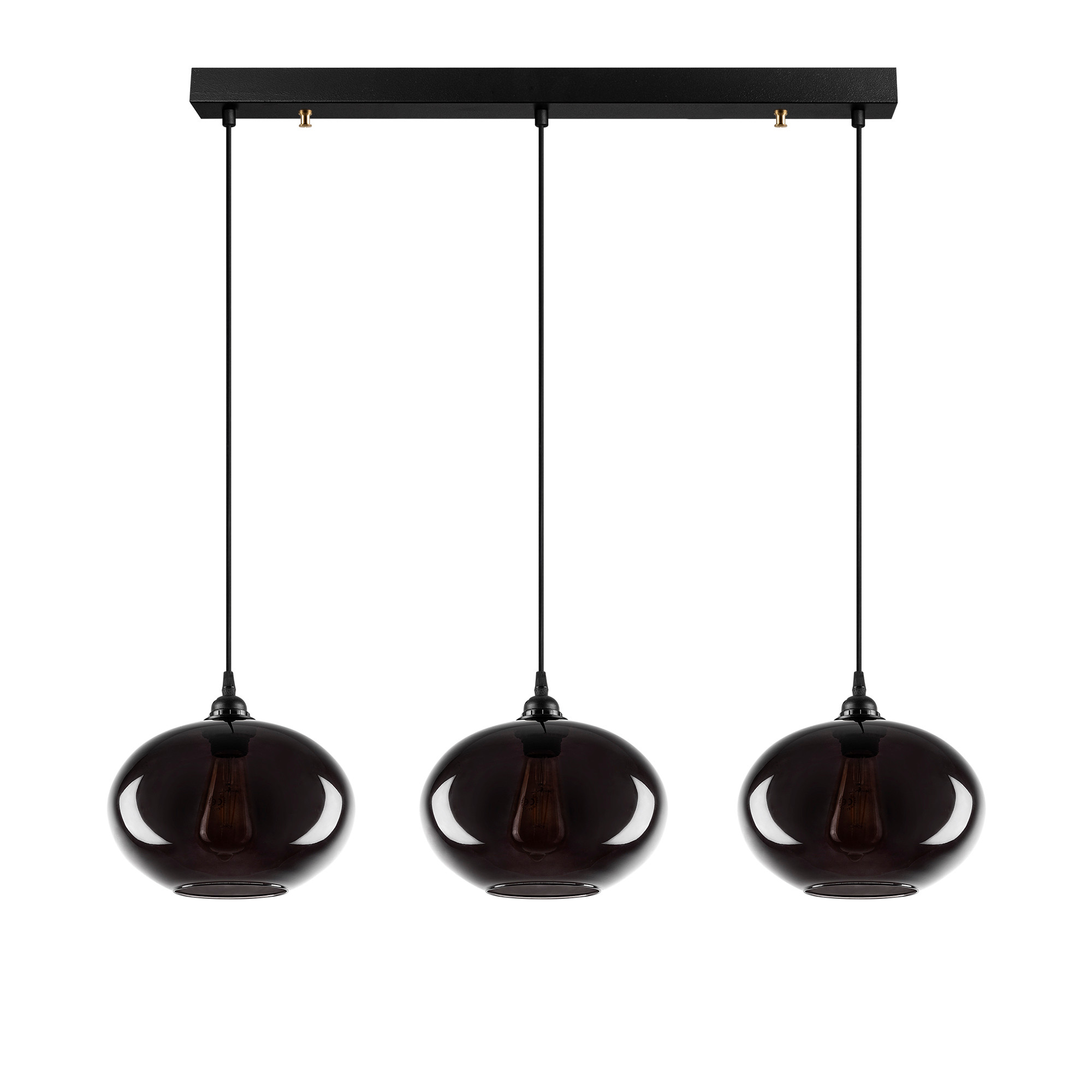 LUMI Celestria loftlampe - røgfarvet glas og metal