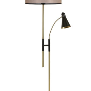 LUMI Cerdanyola del Vallès gulvlampe - stof og guld metal