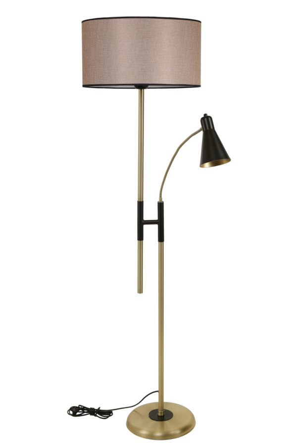 LUMI Cerdanyola del VallÃ¨s gulvlampe - stof og guld metal