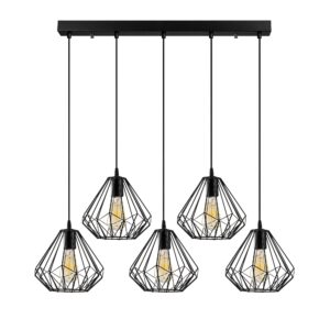 LUMI Châteauroux loftlampe - sort metal