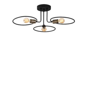 LUMI Cirkel loftlampe - sort jern