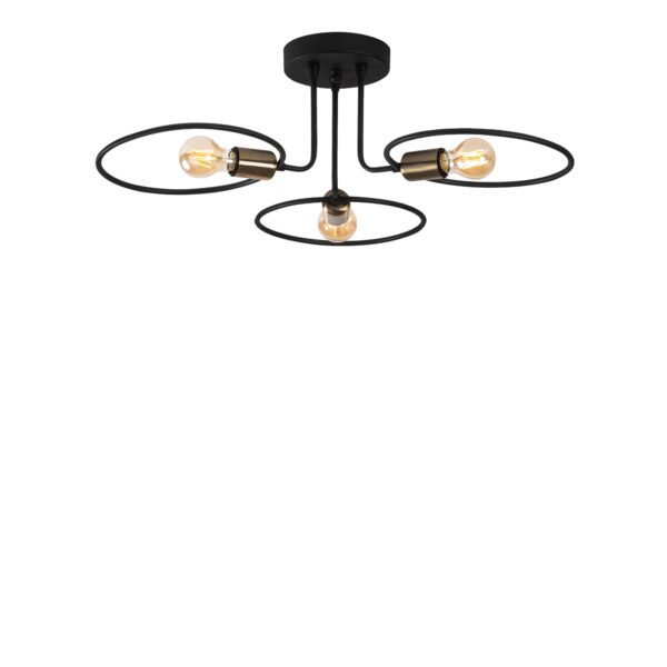 LUMI Cirkel loftlampe - sort jern