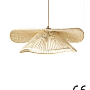 LUMI Duvela loftlampe, justerbar højde - creme makramé