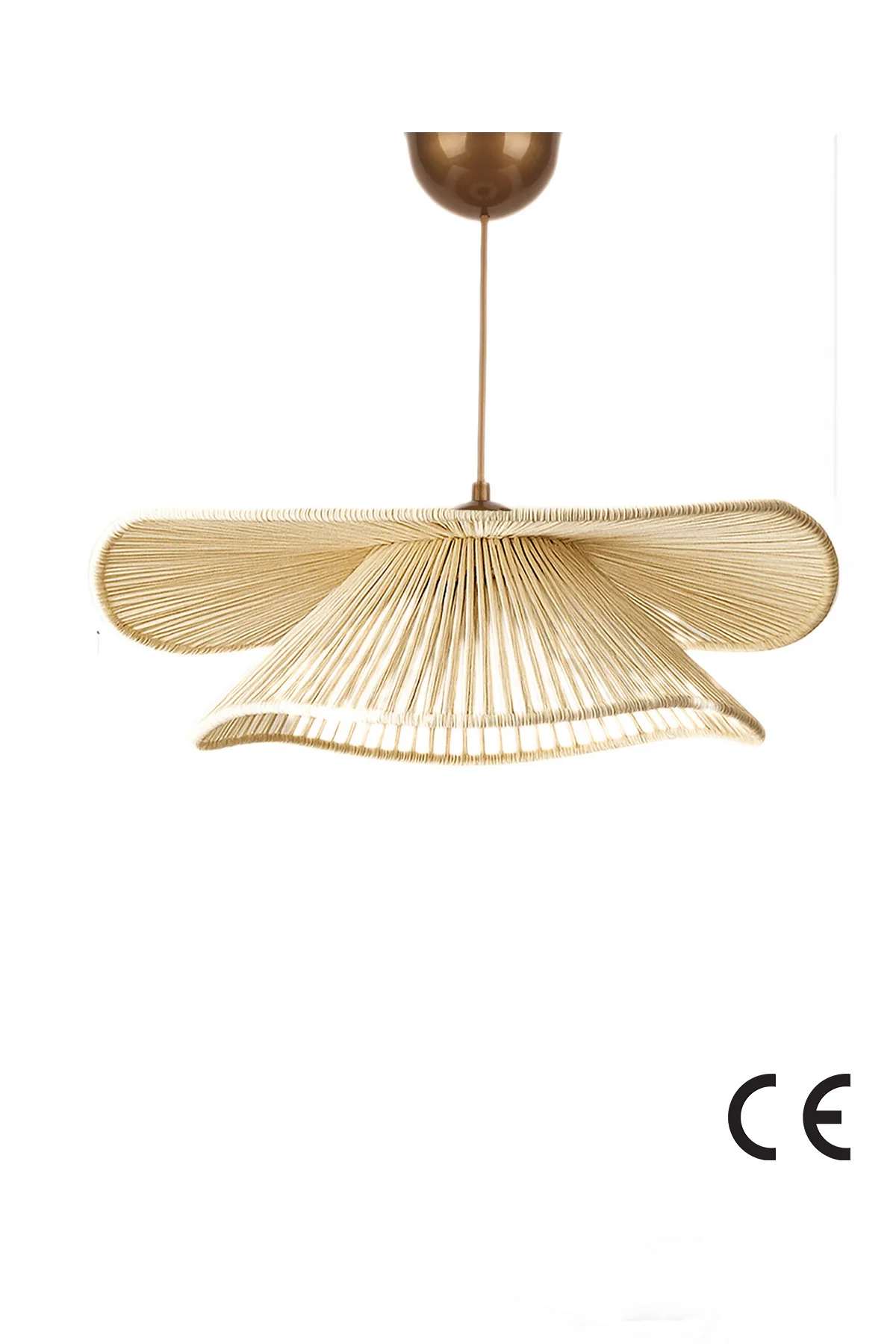 LUMI Duvela loftlampe, justerbar højde - creme makramé