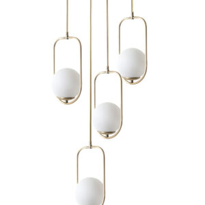 LUMI Grosseto loftlampe - hvid og kobber metal