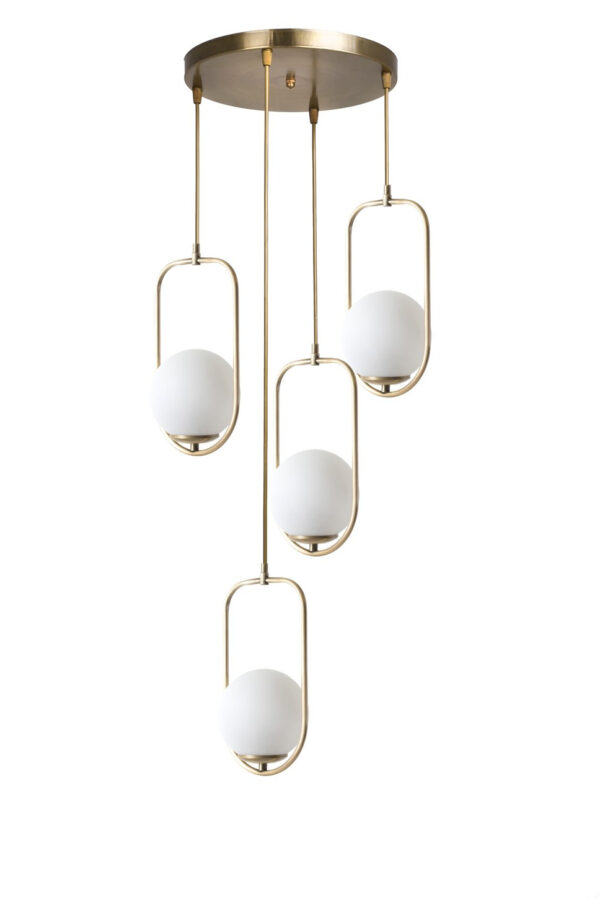LUMI Grosseto loftlampe - hvid og kobber metal