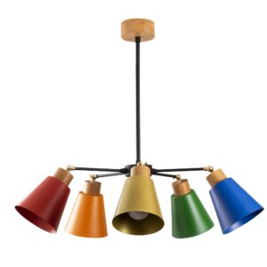 LUMI Logroño loftlampe - hvid og kobberfarvet metal