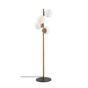 LUMI Lysara gulvlampe - glas og guld metal