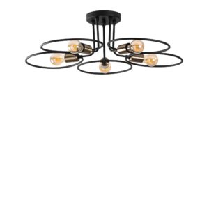 LUMI Mende loftlampe - sort jern