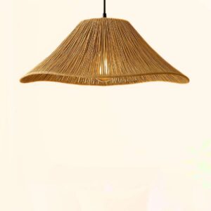LUMI Mirae loftlampe, justerbar højde - beige makramé