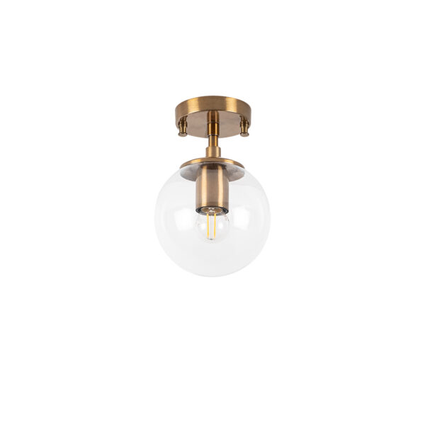 LUMI Monza loftlampe - glas og guldfarvet metal