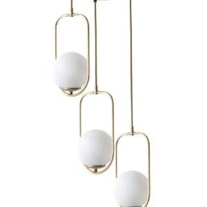LUMI Moulins loftlampe - hvid og kobber metal