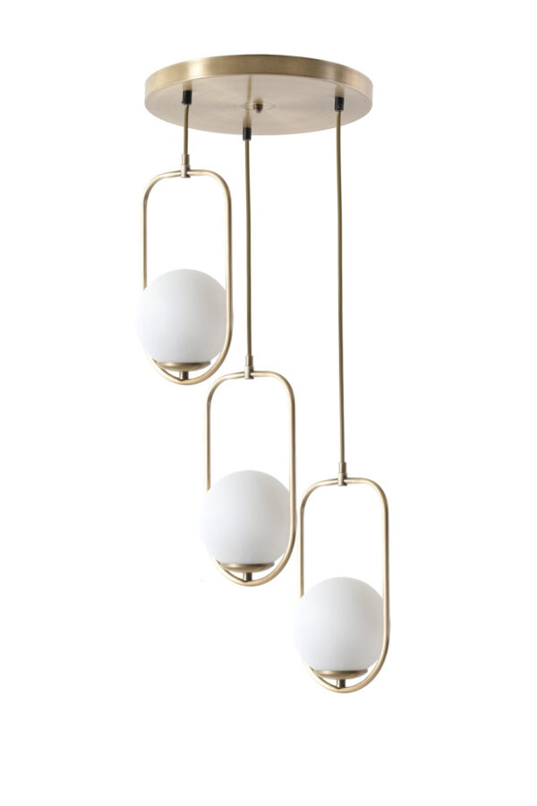 LUMI Moulins loftlampe - hvid og kobber metal