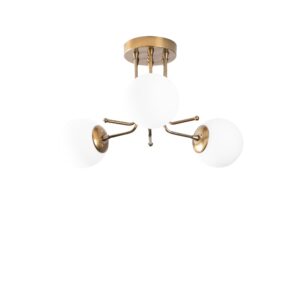 LUMI Phoebria loftlampe - hvid og guld metal