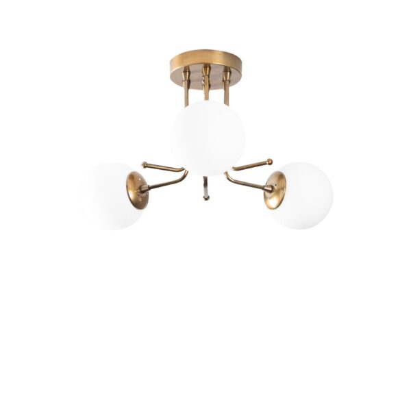 LUMI Phoebria loftlampe - hvid og guld metal