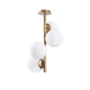 LUMI Piacenza loftlampe - glas og guldfarvet metal