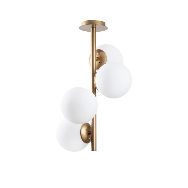 LUMI Piacenza loftlampe - glas og guldfarvet metal