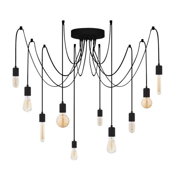 LUMI Sabadell loftlampe - sort jern