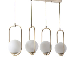 LUMI Selunara loftlampe - hvid og kobber metal