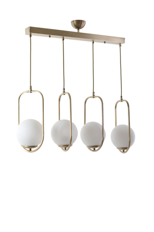 LUMI Selunara loftlampe - hvid og kobber metal