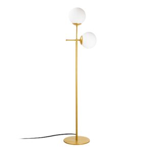 LUMI Seraphix gulvlampe - glas og guld metal