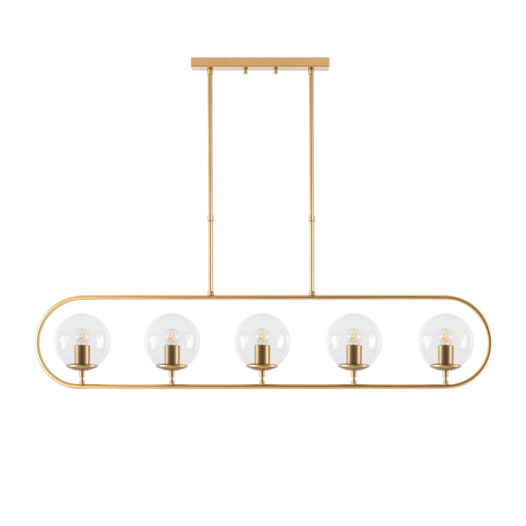 LUMI Vercelli loftlampe - glas og guldfarvet metal