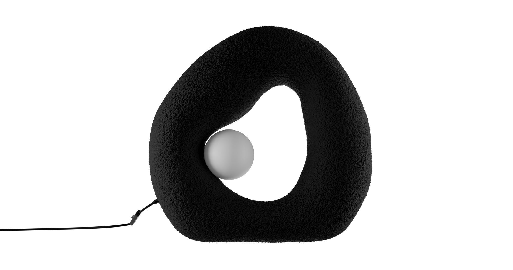 LUMI Wabi Sabi Pond - sort bordlampe