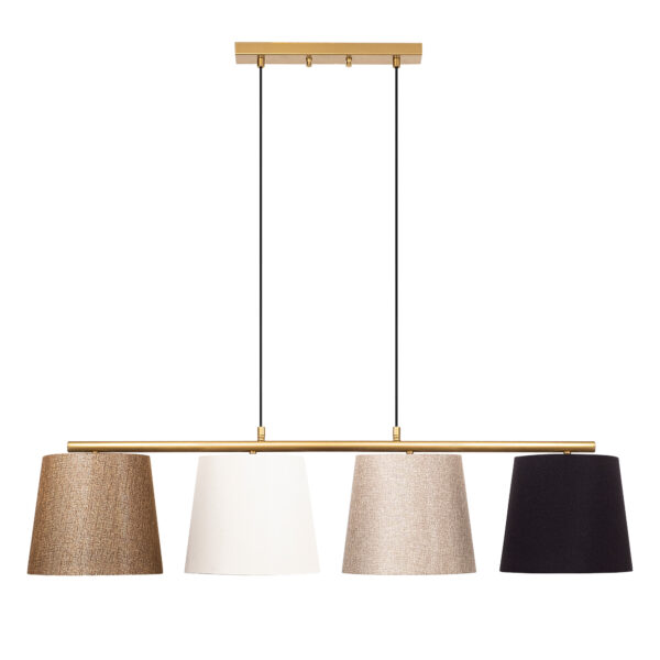 LUMI Yvetot loftlampe - multifarvet og guld metal