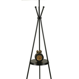 LUMI gulvlampe, m. hylde - sort metal