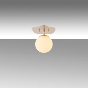 LUMI loftlampe - glas og guld metal