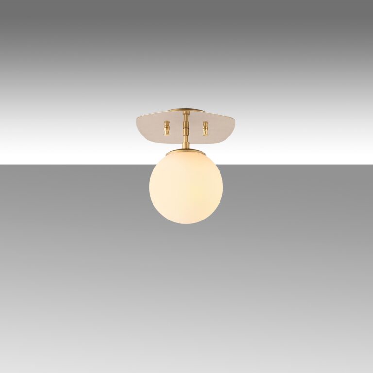 LUMI loftlampe - glas og guld metal