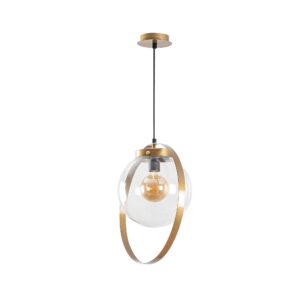 LUMI loftlampe - glas og guldfarvet metal