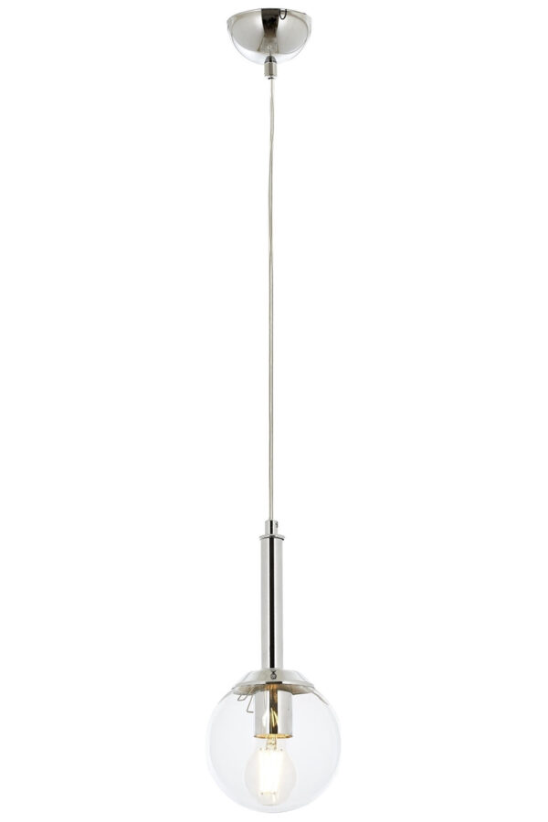 LUMI loftlampe - glas og sølvfarvet metal