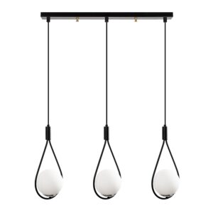 LUMI loftlampe - glas og sort jern