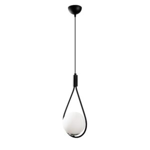 LUMI loftlampe - glas og sort jern