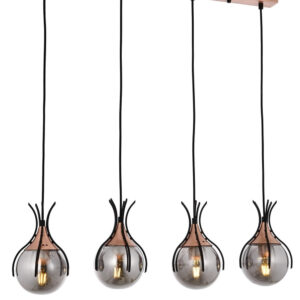 LUMI loftlampe - glas og sort metal